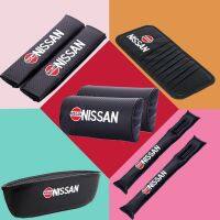 NEW Nissan Carbon Fiber Car Seat Neck Headrest Safety Belt Pad Cover Shoulder Pad Gap Leak-Proof Slit Plug Sun Visor CD Clip Catcher Box Car Steering Wheel Cover for Nissan Leaf Murano Tiida Almera ting