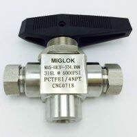 Stainless Steel 316L 1/4" Female NPT 6000 PSI CNG 3 (Three) way ball valve For CNG Dispenser