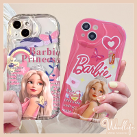 เคสลายผีเสื้อบาร์บี้ในฝันสำหรับ Realme C11 C15 C17 C35 C20 C21Y C12 C20A C11 C25Y C31 7i C25ขอบหยักที่สวยงามกรอบหวานหววกระต่ายย้อนยุคน่ารักสำหรับเจ้าหญิง