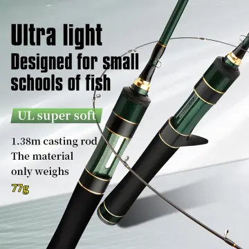 FreeShip Ultra Light Fishing Rod 1.5m-1.8m Carbon Fiber Spinning/Casting  Rods Solid Tips 2-6LB Line Weight Lure 2-8g UL Freshwater Rod