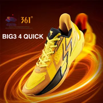 361 Degrees Big3 4.0 Quick Men Basketball Sports Shoes Wear-Resistant  Combat Non-Slip Grip Breathable Low-Cut Sneaker 572321105