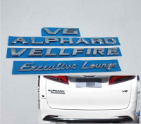 โลโก้ตัวอักษร แยก โตโยต้า อัลพาร์ต เวลไฟเยอร์ VELLFIRE / ALPHARD / EXECUTIVE LOUNGE / V6 WORDING EMBLEM LOGO FOR REAR