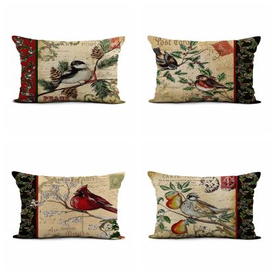 hot！【DT】▤  Birds Pillowcase 40x60 Room Sofa Cushion Cover 30x50 Decoration Car Lumbar