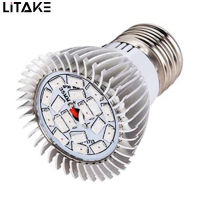 LITAKE หลอดไฟ LED ไฟพืชเติบโต E27 18W,หลอดไฟเต็มสเปกตรัมไฟสำหรับภายในพืชสวน