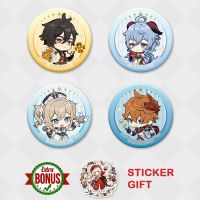 【CC】 Genshin Chibi Badge Tartaglia Zhongli Barbara Ganyu And Game Gifts