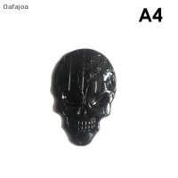 Oafajoa 3D สติกเกอร์รถโลหะด้านข้าง Fender ด้านหลัง Trunk Skull Emblem Badge decal สำหรับรถยนต์