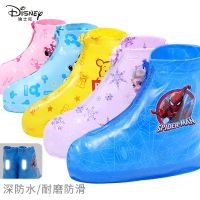 Disney Mickey Minnie Elsa Childrens Rain Boots Boys Waterproof Girls Lightweight Non-slip Water Boots Rubber Shoes Water Shoes