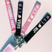 Kpop LOVE YOURSELF Keychain JIMIN RAP MONSTER JUNGKOOK Taehyung V JIN JHOPE SUGA Colorful Lobster Clasp Support Gifts Teen Item Key Chains