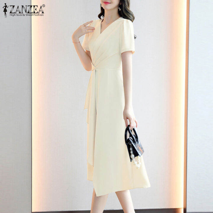 สินค้ามาใหม่-จัดส่งฟรี-fancystyle-zanzea-ชุดซันเดรสทรงเอไลน์เที่ยวกลางคืนชุดเดรสทรงไม่สมมาตรหรูหราสไตล์เกาหลีของผู้หญิง-11