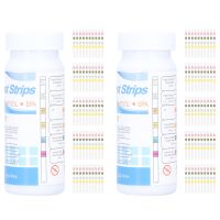 2 Bottle Pool Tester 6 In 1 Test Strips for Pool Total Chlorine Free Chlorine/Bromine pH Alkalinity Hardness Cyanuric Acid Inspection Tools