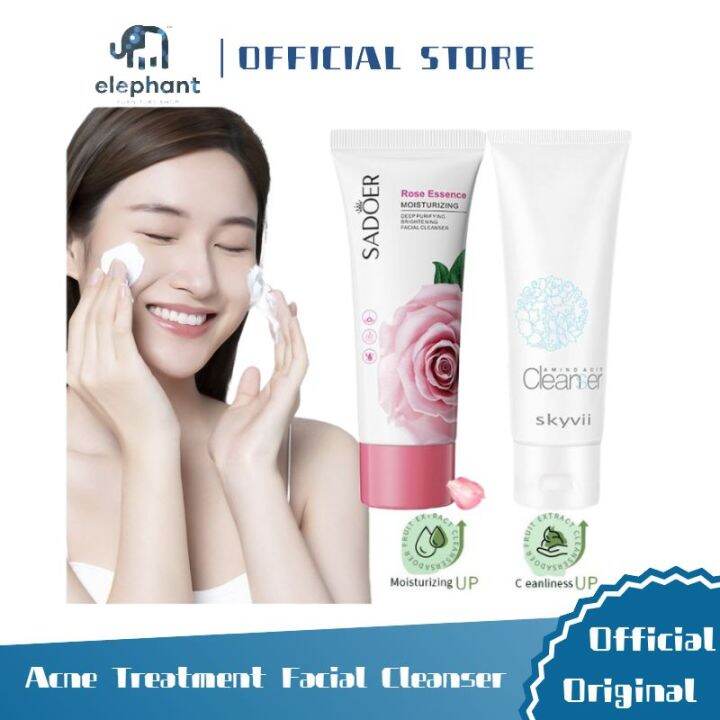 Elephant.Facial Cleanser Acne Treatment Shrink Pore Face Cleansing Oil