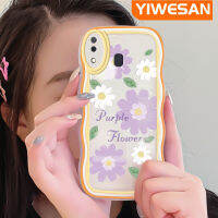 YIWESAN เคส M10s A20s A20 A30ลายดอกเบญจมาศสีม่วงฤดูใบไม้ผลิที่สวยงามเคสโทรศัพท์ปกป้องทนทานต่อรอยขีดข่วนกันการตกกันกระแทก