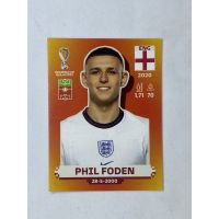 Phil Foden สติ๊กเกอร์สะสม ฟุตบอลโลก world cup 2022 England ของสะสมทีมฟุตบอล อังกฤษ