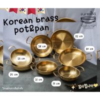 Korean br pot&amp;pan หม้อ กระทะเกาหลีสีทอง หม้อสเเตนเลส หม้อสุกี้ หม้อชาบู สินค้าพร้อมส่งในไทย