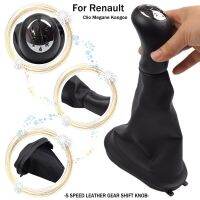 【DT】 hot  Leather Car Shift Gear Knob Lever Gaitor Boot Cover For Renault Clio 2 II Clio 3 III Megane 2 II Scenic 2 II Kangoo