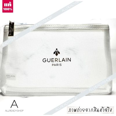 🥇Best Seller🥇  ของแท้ รุ่นใหม่   Guerlain COSMETIC BAG  #WHITE  กระเป๋าเครื่องสำอาง  สีขาว แบบพกพา  กระเป๋าอเนกประสงค์สุดหรู สีขาวโลโก้ Guerlain หรูหรา