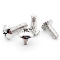 10/50X M2 M2.5 M3 M4 M5 M6 M8 304 A2-70 stainless steel JISB1111T Phillips Truss Head Large Flat Round Cross Screw Bolt L=3-80mm Nails Screws Fastener