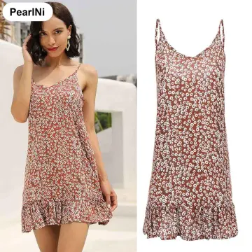 Spaghetti Straps Mini Floral Summer Dress