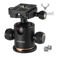 Andoer Camera Tripod Ball Head Ballhead with Quick Release Plate 1/4 Screw