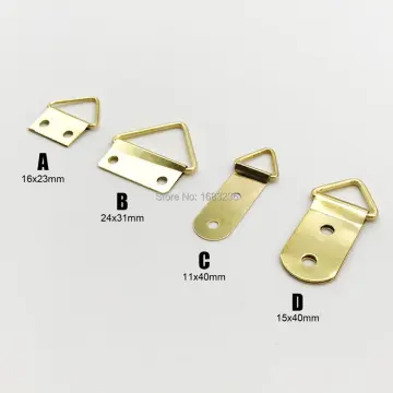 20pcs Golden Triangle D-Ring Hanging Picture oil Painting Mirror Frame  Hooks Hangers Triangle Photo Picture Frame Hooks