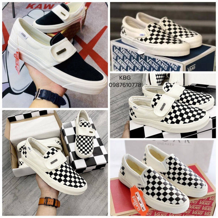 Giày Sneaker Vans Slip On Strap Fear Of God Đen Trắng + Vans Caro, Giày Vans  Dán Nam Nữ Đủ Size, Full Box Bill | Lazada.Vn