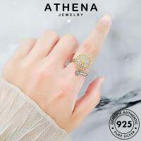 ATHENA JEWELRY เครื่องประดับ ดอกทานตะวันส่วนบุคคล เครื่องประดับ เกาหลี ต้นฉบับ 925 เงิน แหวน ผู้หญิง มอยส์ซาไนท์ แฟชั่น ไดมอนด์ โกลด์ Silver แท้ R890