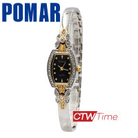 (ผ่อนชำระ สูงสุด 10 เดือน) Pomar นาฬิกาข้อมือผู้หญิง สายสแตนเลส รุ่น PM63516AG04 (สองกษัตริย์ / หน้าปัดดำ )