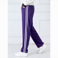 Purple Uni New Track Pants Casual Sweatpants mens Striped Bastic Trousers Straight Pants Joggers Simple Work Pants