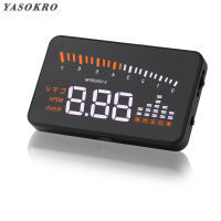 YASOKRO Universal X5 HUD Head Up Display รถ GPS จัดแต่งทรงผม OBD2 Digital Speedometer สัญญาณเตือนความเร็วเกินกระจกโปรเจคเตอร์