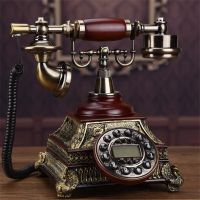 style 1 Retro Corded Telephone Old Phone Antique Corded Landline Home Phone Fixed Digital Push Button Telephones For Office Home