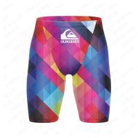 2023 Flat Angle Swimming Trunks For Mans Water Surfing Swimming Training Swimwear Quick Drying UV Resistant Shorts Customizable