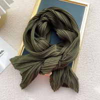 【CW】 New Muslim Cotton Shawl Scarves Pleated Silk Neck Scarf Decora Headscarf Crinkled Hijab Wrap