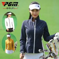 Pgm Women Long Sleeve Golf Jacket Waterproof Windbreaker Ladies Slim Zipper Windproof Sports Coat Golf Training Clothing S-XL