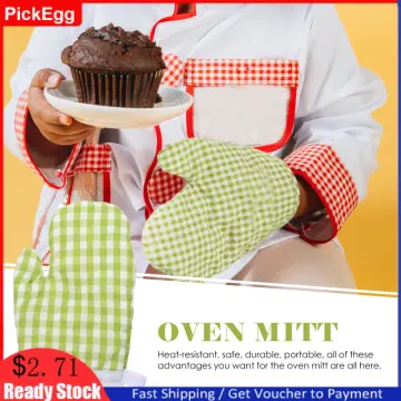 Kids Oven Mitts Heat Resistant: 2pcs Polyester Anti Scald Gloves