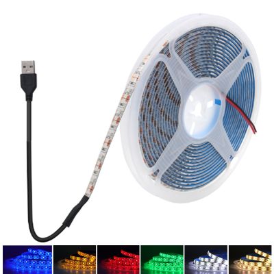 【LZ】 USB LED Strip Light 5V 60LEDs/m Red Blue Warm White Blue 2835 Flexible Lamp Tape TV Backlighting Room Cabinet Kitchen Decoration