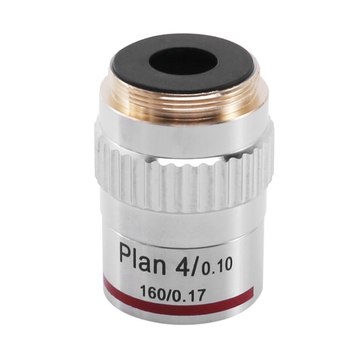 Microscope Plan Achromatic Objective Lens 4X Biological Metallurgical ...