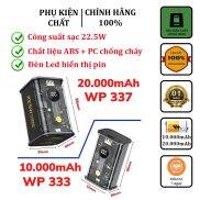 Sạc dự phòng trong suốt 10000 20000 mah có hỗ trợ sạc nhanh WP 333 337