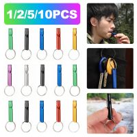 10pcs Emergency Whistle Outdoor Survival Training Whistle Duraeble Alufer Lifesaving Mini Whistle for Sports for Camping Hiking Survival kits