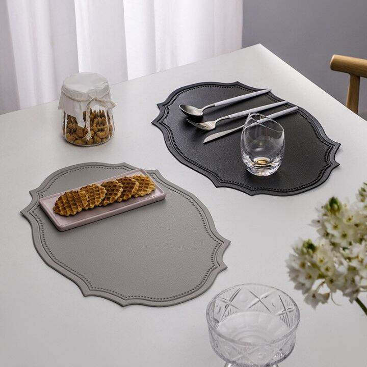 leather-placemat-tableware-pad-irregular-retro-table-mat-heat-insulation-waterproof-and-oil-proof-home-dining-pvc-plate-mat