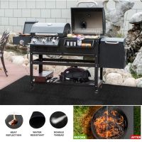 【YF】 Under The Grill Deck Patio Protective Mat Outdoor Gas Bbq Floor Fireproof Pad Washable Terrace  dropsh