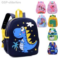 ♈✁กระเป๋าเด็กอนุบาลลาย Dinossauro Masculino E Feminino Estudantes Mochila Pré-Escolar Infantil