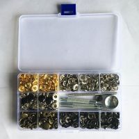 120set Leather Snap Fasteners Kit 10mm 12mm 15mm Metal Button Snaps Press Studs 4 Installation Tools  Leather Snaps for Clothes Haberdashery