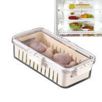 ภาชนะเก็บผลไม้อาหารปลอดภัยเกรด PET Veggie Storage Bin ตู้เย็นภาชนะเก็บอาหารพร้อมฟังก์ชั่นระบายน้ำ