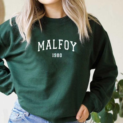 Draco Malfoy 1980 womens Sweatshirt women men Slytherin hoodie long sleeve loose autumn crewneck sweatshirts harajuku clothes