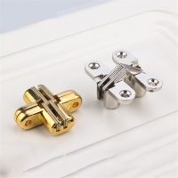 1 Pair of Concealed Hinges Concealed Concealed Cross Door Hinge Bearing with Screw Folding Door and Window Furniture DIY