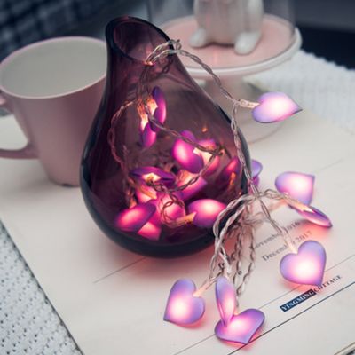⊕✟ 3M Led Love Heart Wedding String Fairy Light Christmas Pink Girl Romantic LED Light String Indoor Party Garden Garland lighting