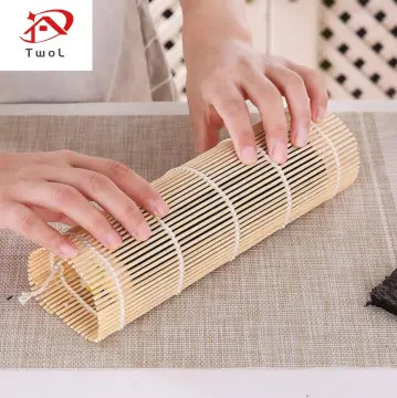 Japan Sushi Mat Bamboo Natural Maker Kit Rice Roll Mold Kitchen DIY Mould  Roller 
