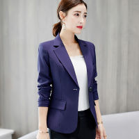 Elegant Black Women Blazer  Office Lady Work Wear Suit Blazer Slim Casual Pockets Jackets Coat Fashion Notched Collar Tops