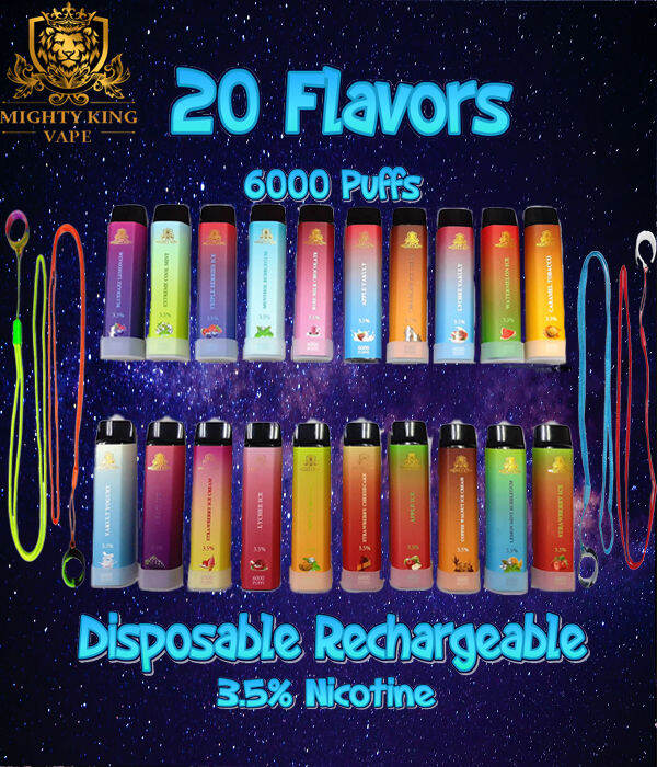 LEGIT MIGHTY KING Rechargeable Disposable PUFF PLUS 6000 Puffs