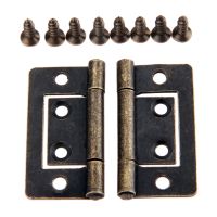 【YP】 2Pcs Hinges Cabinet Drawer Door Luggage Iron Hinge Antique Jewelry 38x20mm